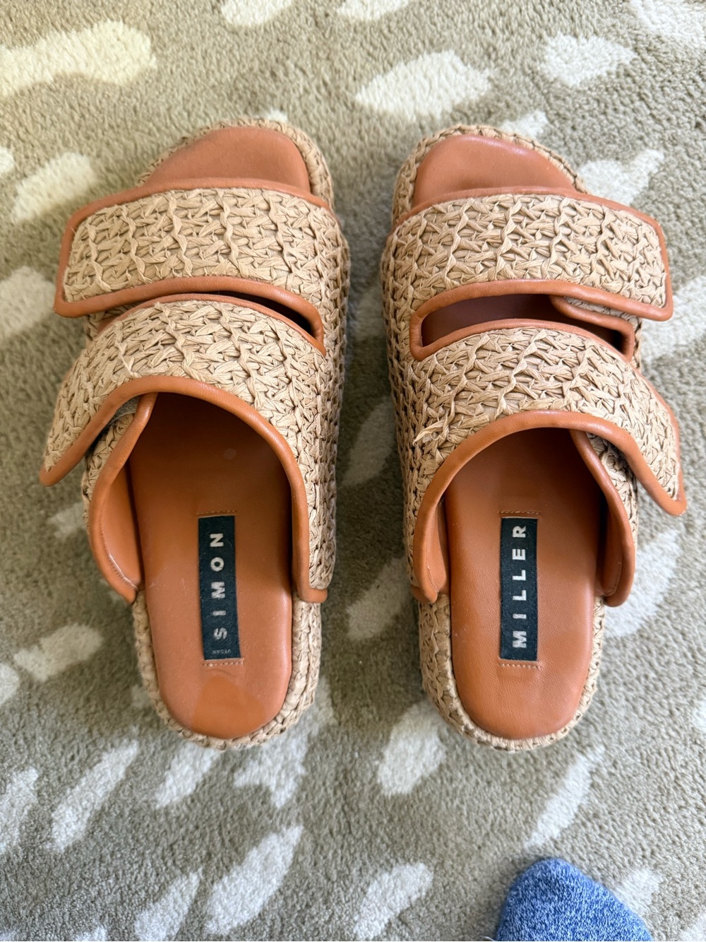Simon Miller Tan Straw Platform Sandals